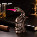 Snake Shaped Torch Lighter with 3D Relief Design (Butane Not Included)