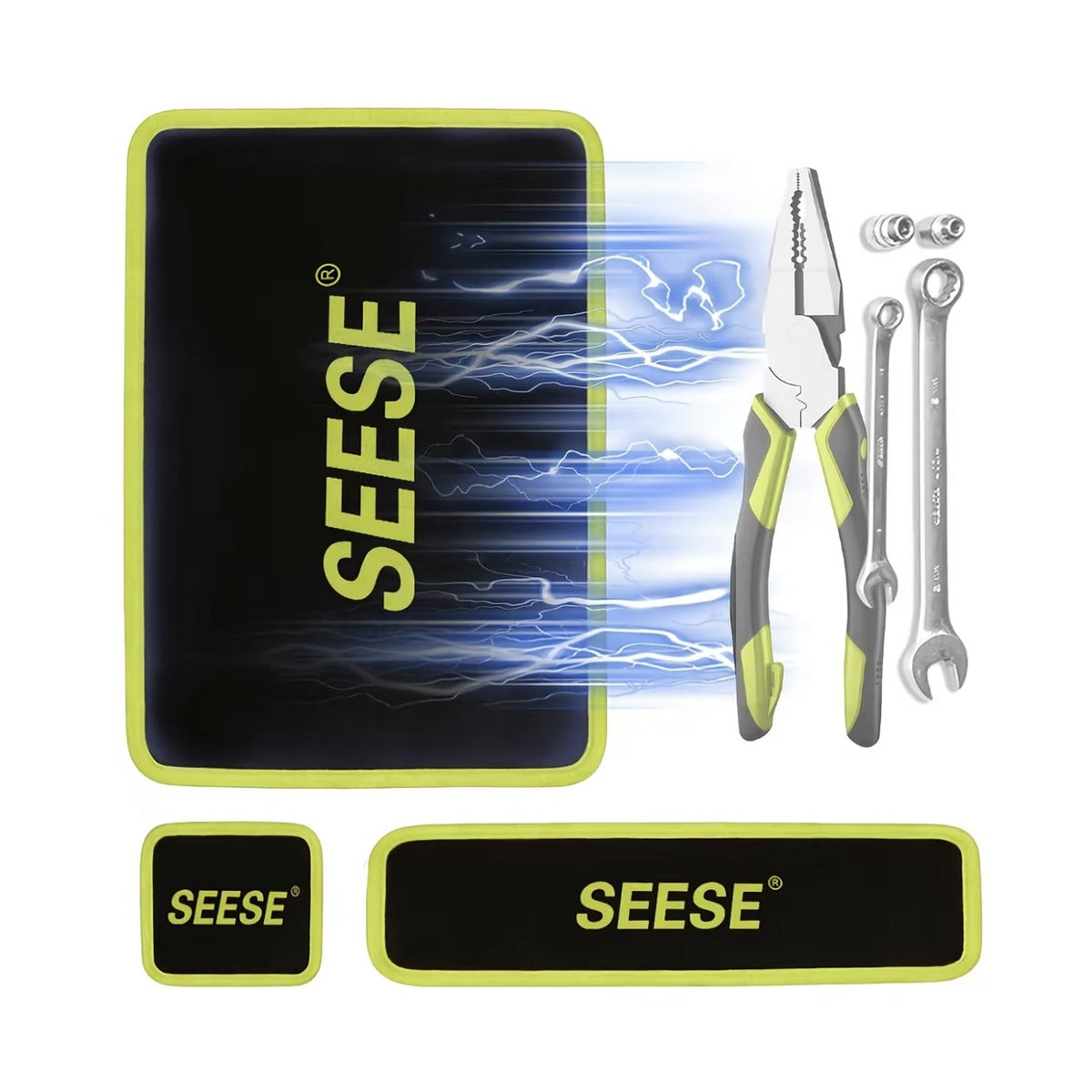 【FathersDayGift】 SEESE 3PC Flexible Magnetic Tool Mat & Tray Holder