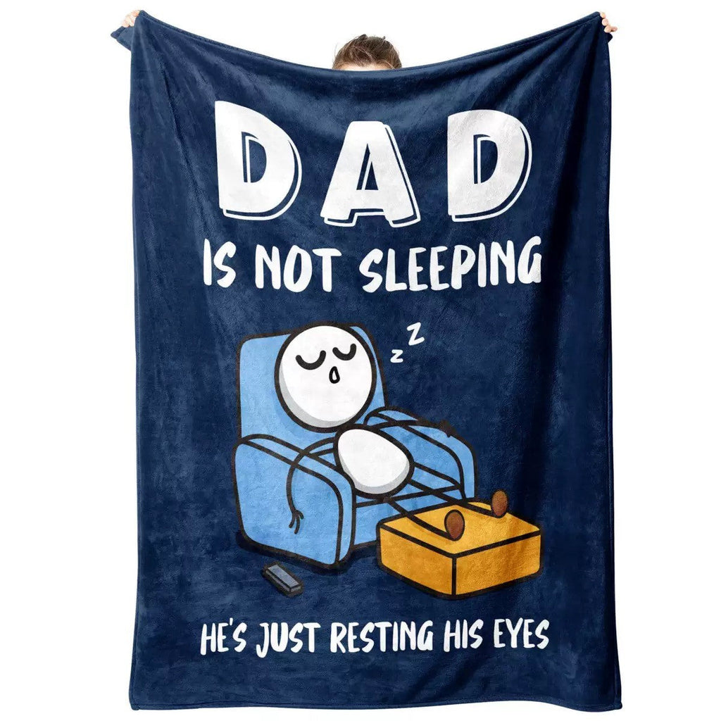 Funny Father's Day Dad Resting Eyes Blanket