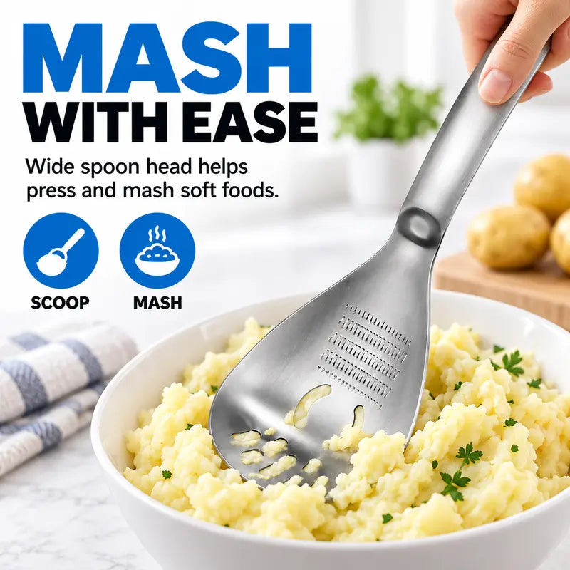 5-in-1 Kitchen Helper Tool – Masher, Grater, Strainer, Egg Separator & Bottle Opener