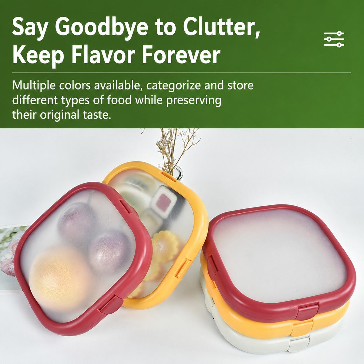 Food-Grade Silicone Fruit and Vegetable Fresh Storage Box