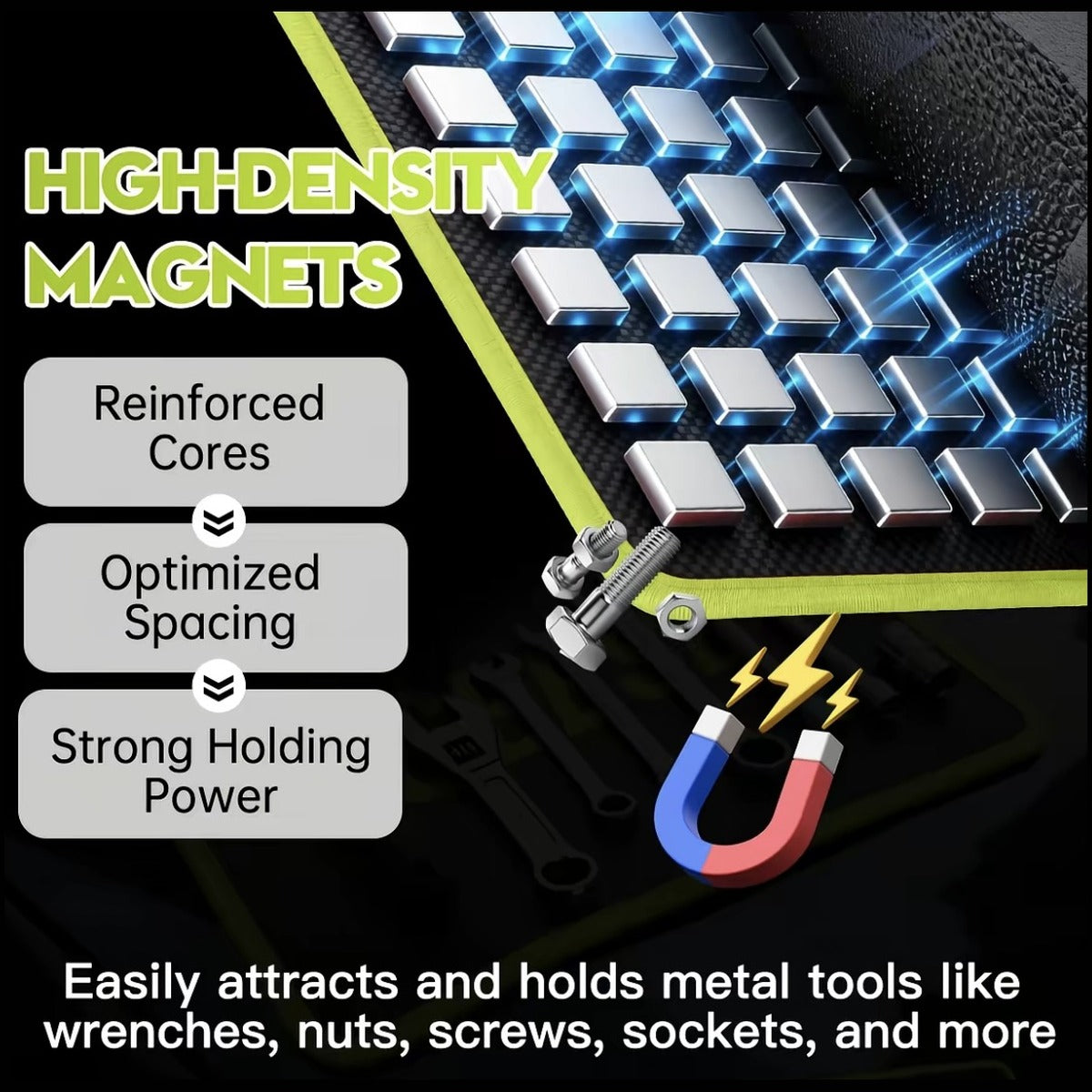 【FathersDayGift】 SEESE 3PC Flexible Magnetic Tool Mat & Tray Holder