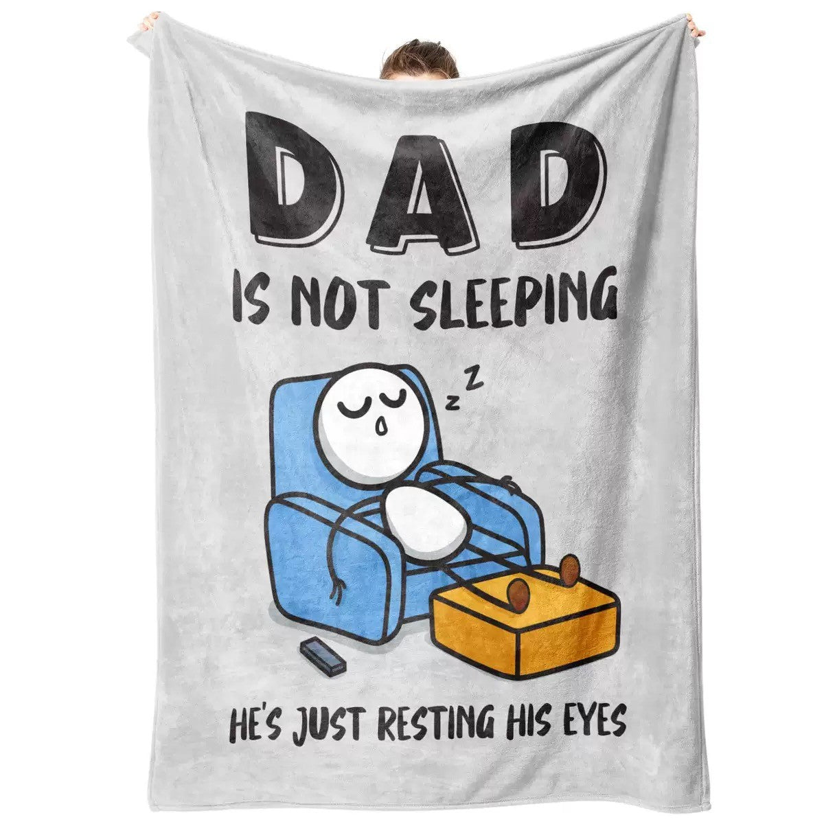 Funny Father's Day Dad Resting Eyes Blanket