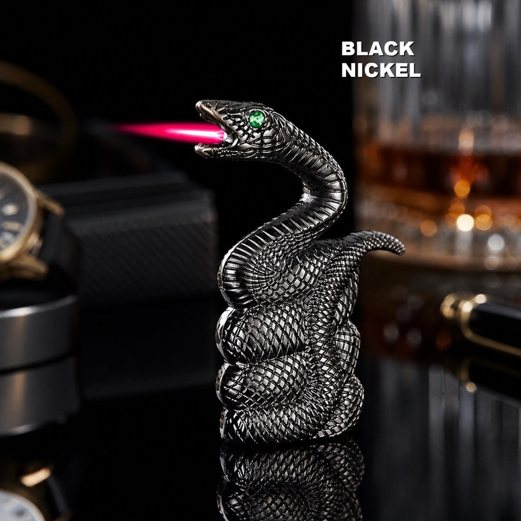 Snake Shaped Torch Lighter with 3D Relief Design (Butane Not Included)