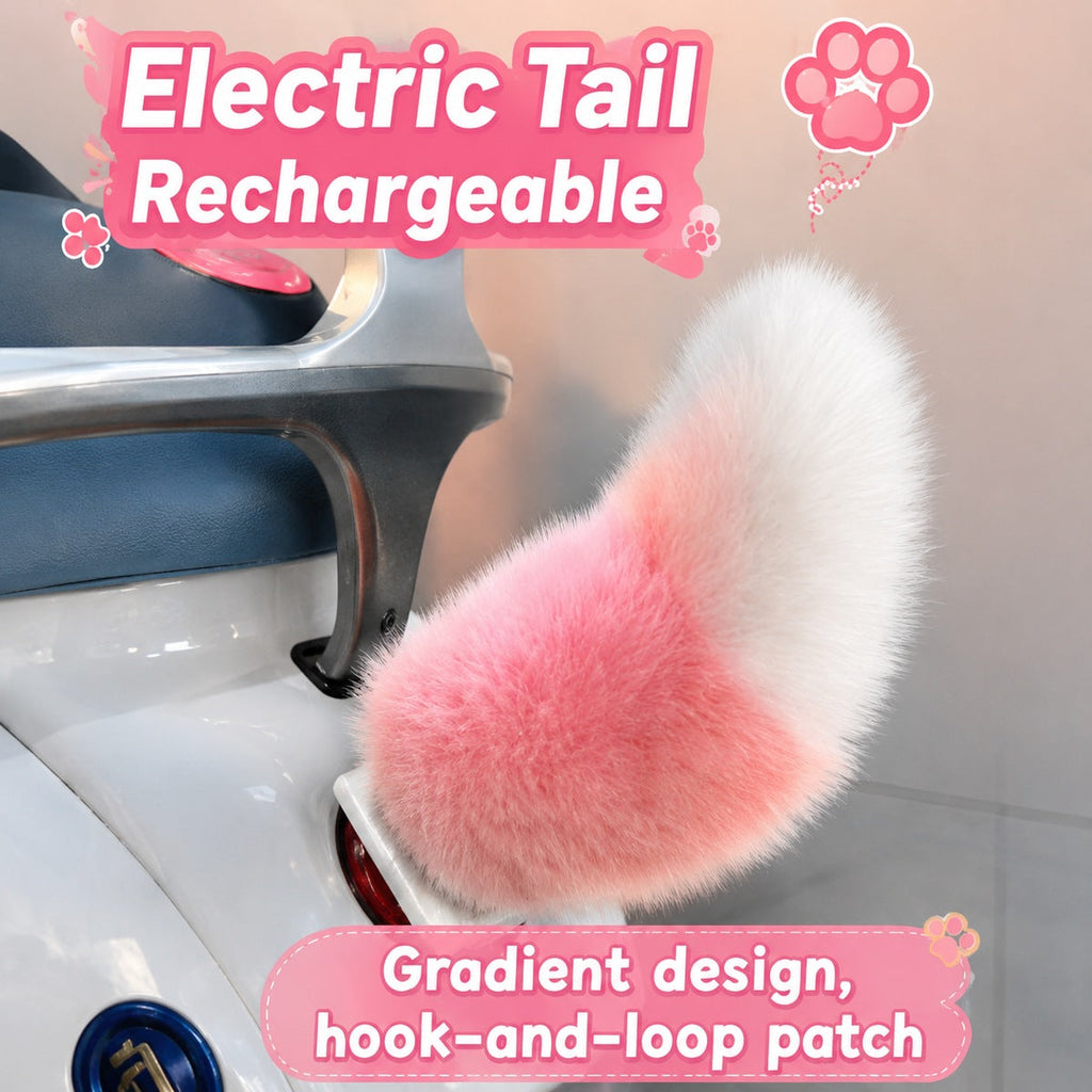Rechargeable Remote-Controlled Fluffy Tail for E-Scooters & Cars