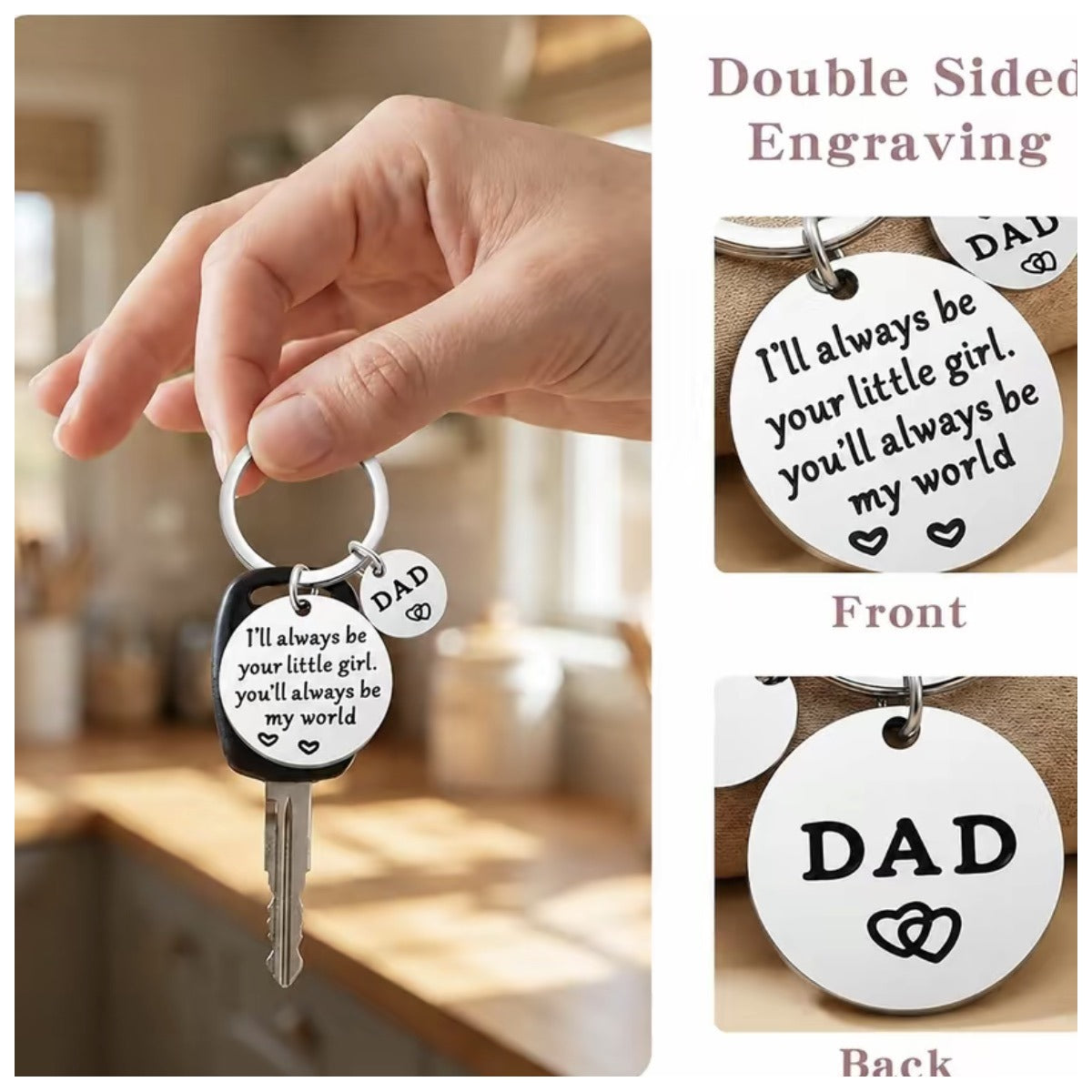 Father's Day Dad Keychain from Daughter
