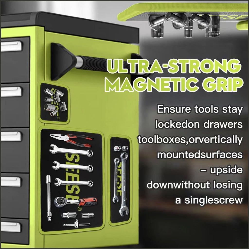 【FathersDayGift】 SEESE 3PC Flexible Magnetic Tool Mat & Tray Holder