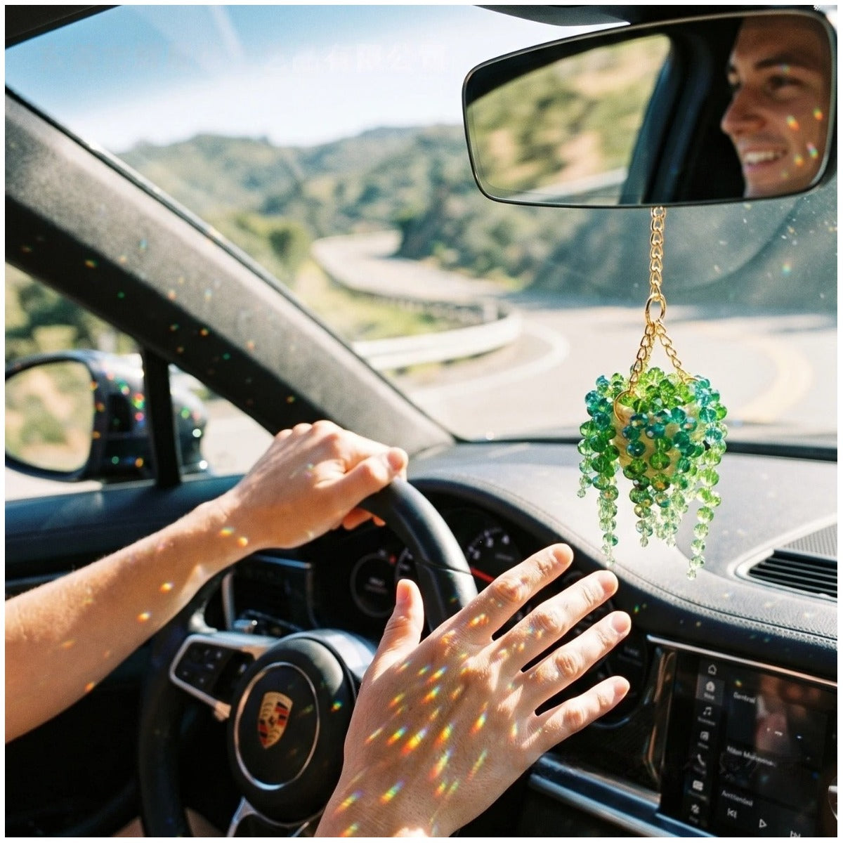 Succulent Bead Hanging Car Charm