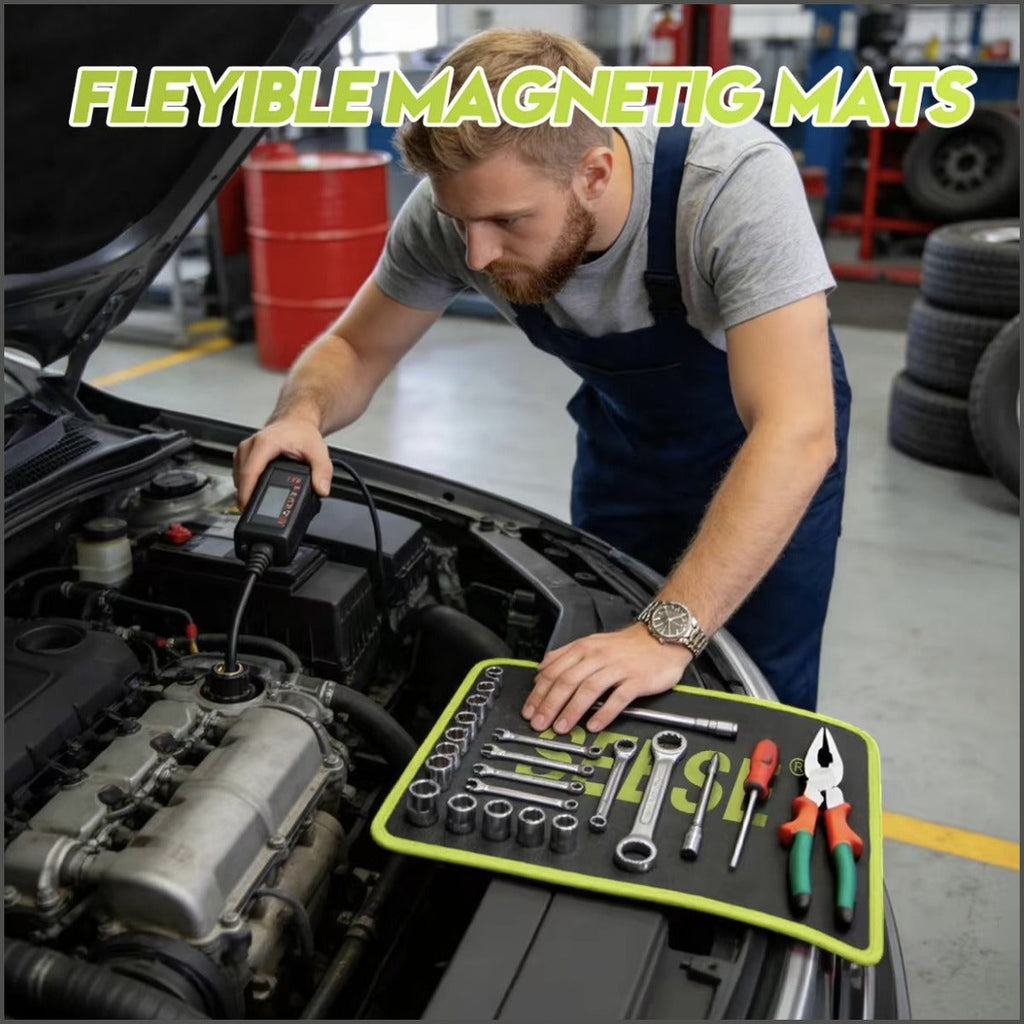 【FathersDayGift】 SEESE 3PC Flexible Magnetic Tool Mat & Tray Holder