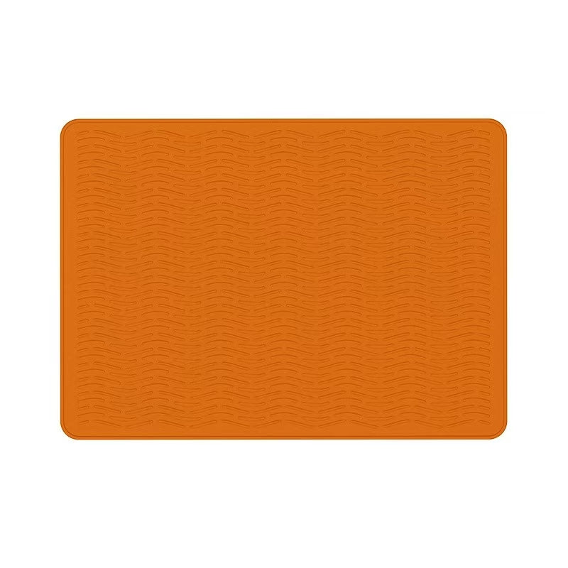 Stop Wet, Cluttered Countertops – Extra-Large Silicone Dish Drying Mat｜Raised Drainage Ridges, Non-Slip Flexible Design for Dishes, Cookware, Coffee Stations & More