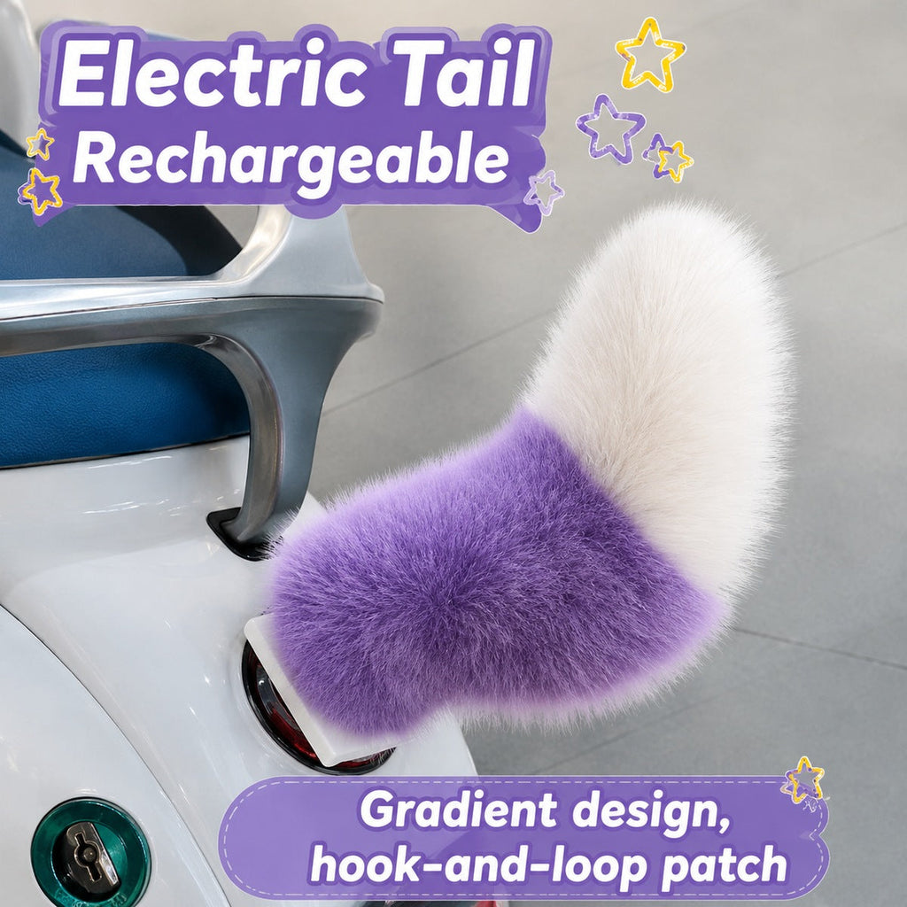 Rechargeable Remote-Controlled Fluffy Tail for E-Scooters & Cars