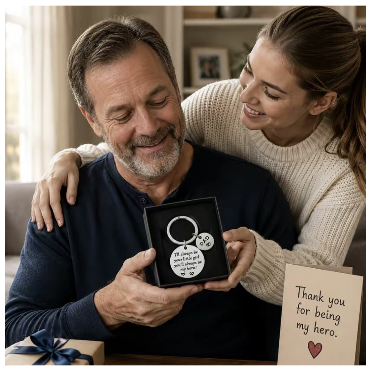 Father's Day Dad Keychain from Daughter