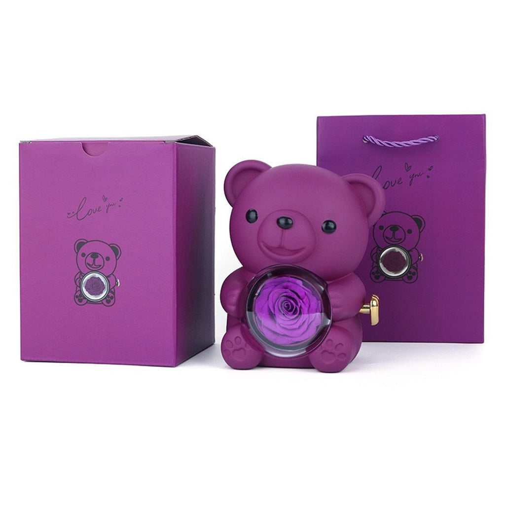 Hug Bear Rose Jewelry Box