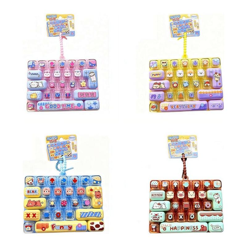 26-Key Mini Fidget Keyboard Toy with Carry Strap for Busy Hands and Everyday Stress Relief – Pocket-Size Clicky Desk Toy, Cute Birthday, Halloween or Christmas Gift for Adults and Kids