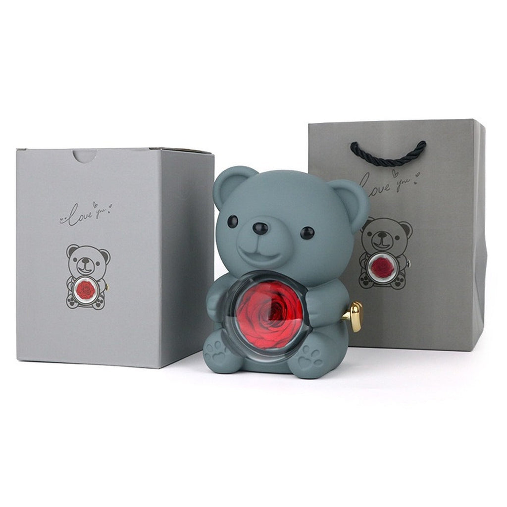 Hug Bear Rose Jewelry Box