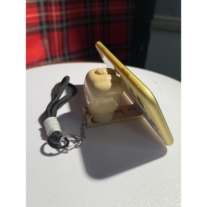 Sassy Hand Gesture Keychain Set – Funny Prank Bag Charm with Mini Phone Stand & Wrist Strap