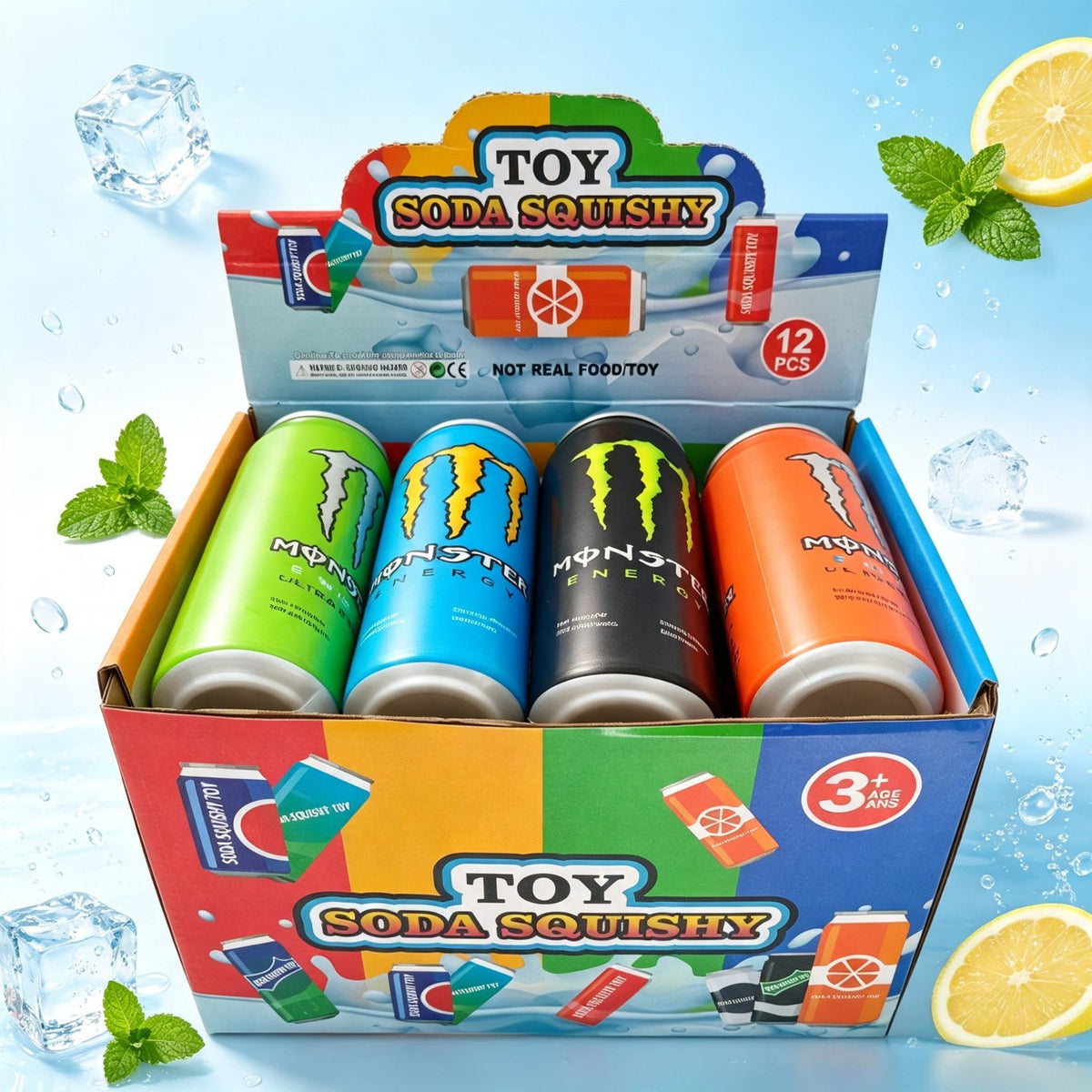 Energy Drink Can Squishy Toy – Soft TPR Squeeze Fidget Toy