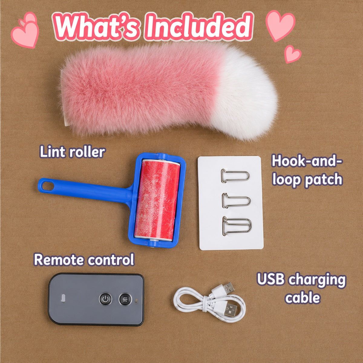 Rechargeable Remote-Controlled Fluffy Tail for E-Scooters & Cars