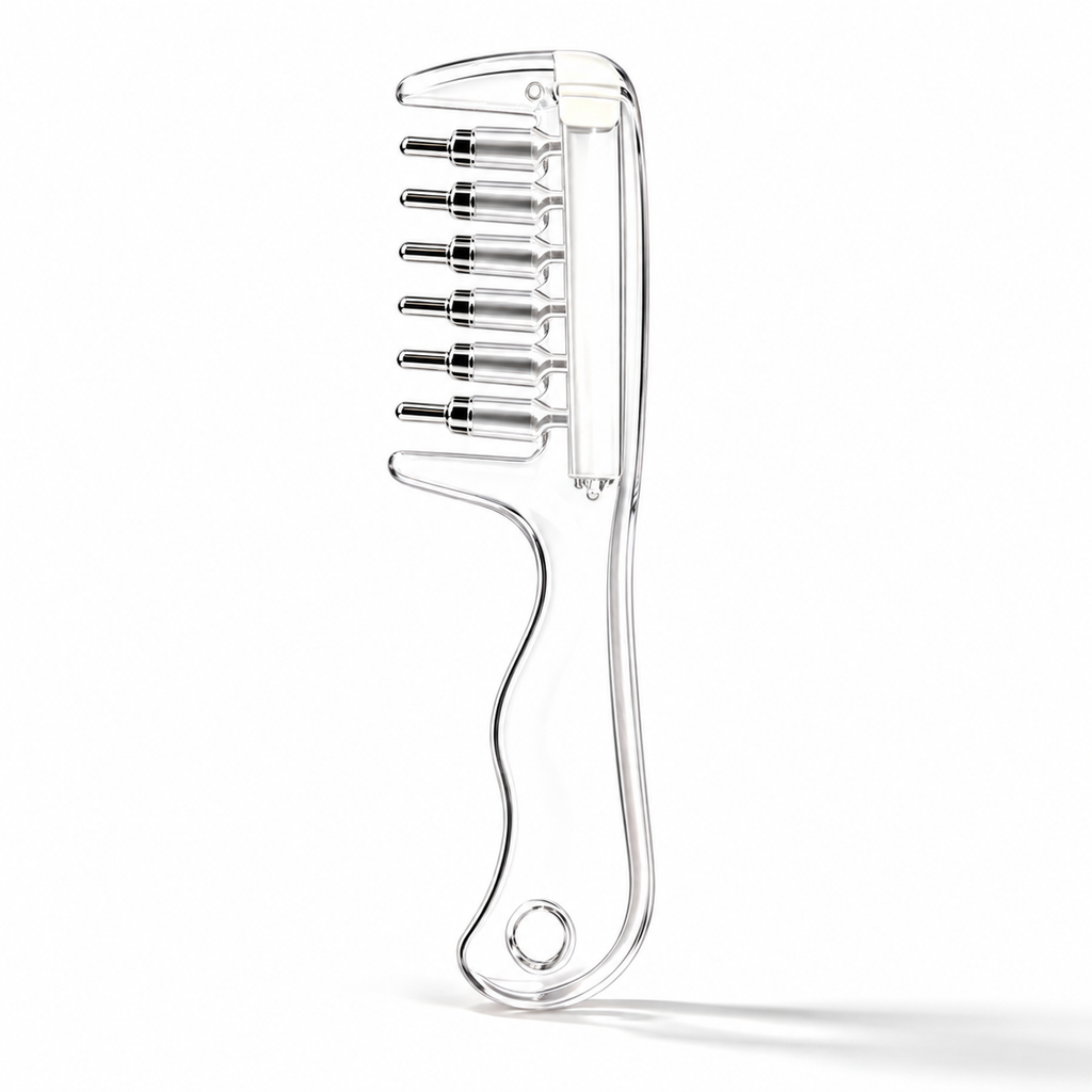 Refillable Scalp Serum Applicator Comb – Multi-Roller Hair Oil Dispenser for Precise Root & Scalp Care