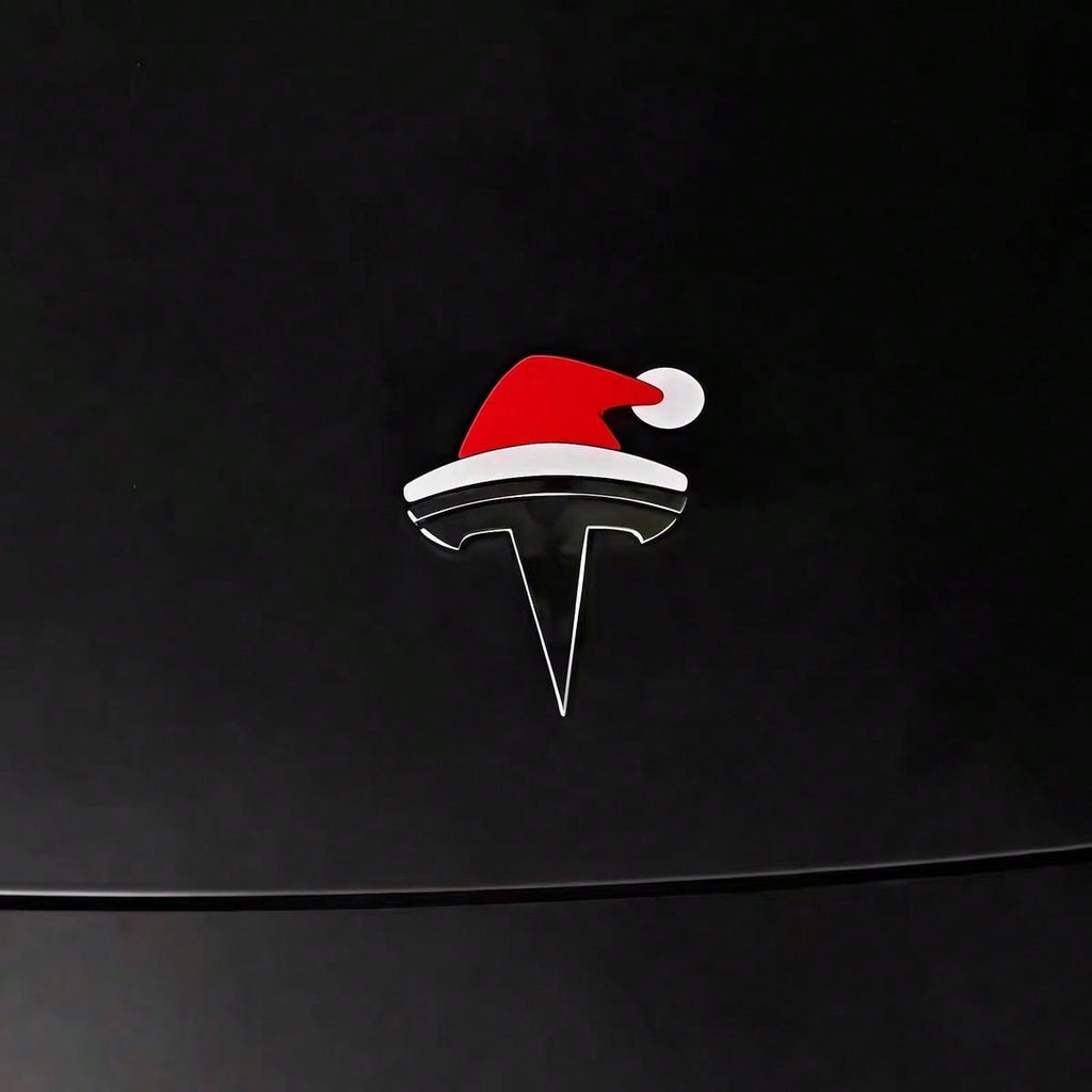 2PCS Christmas Hat Car Badge Stickers – Raised Holiday Auto Decor