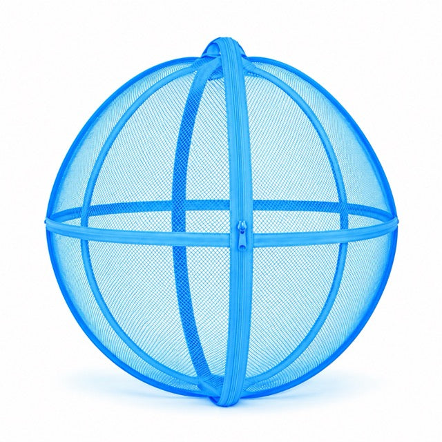 27.6-Inch Foldable Cat Exercise Ball – Rolling Mesh Play Enclosure for Supervised Indoor & Outdoor Exploration