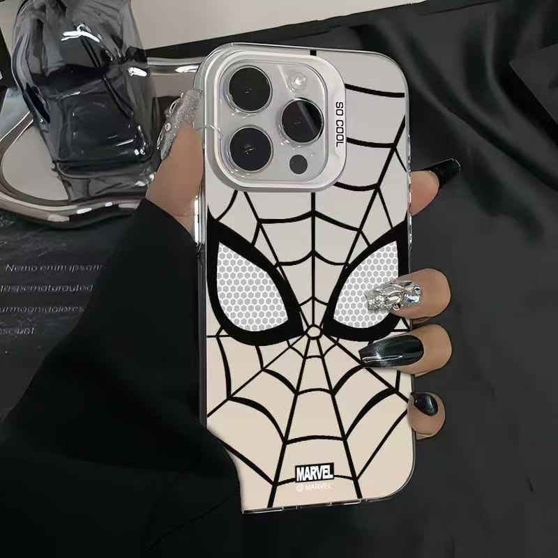 Dark Spider Web Armor Case – Embedded Fade-Proof Design | Non-Slip Precise Fit for iPhone Series