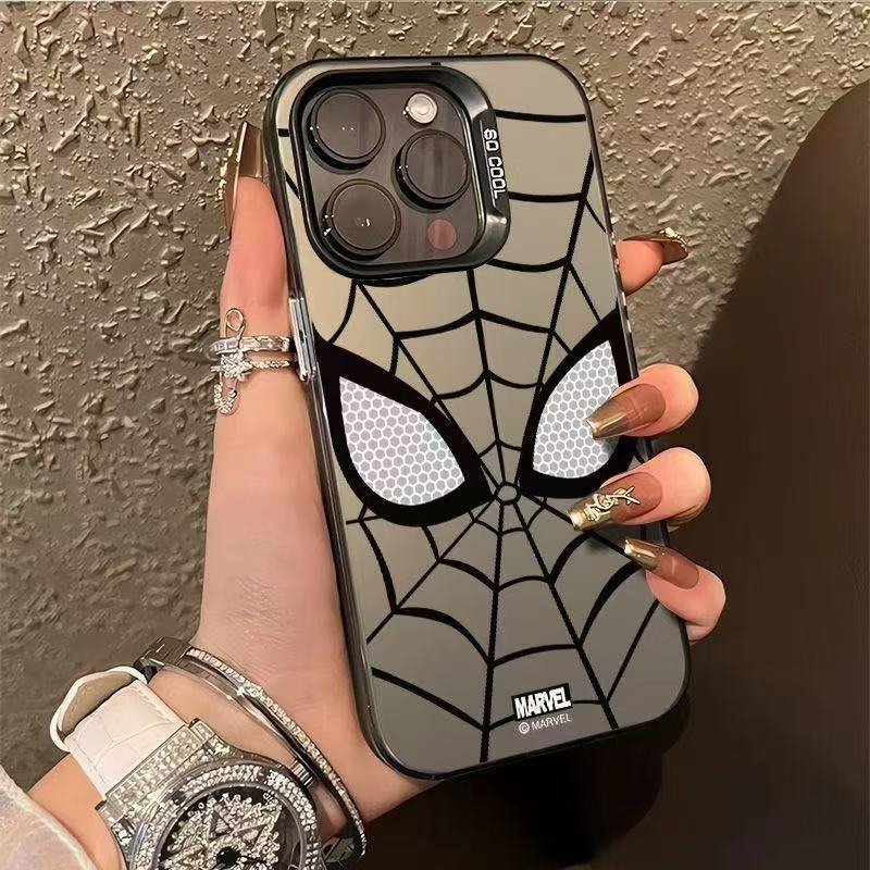 Dark Spider Web Armor Case – Embedded Fade-Proof Design | Non-Slip Precise Fit for iPhone Series