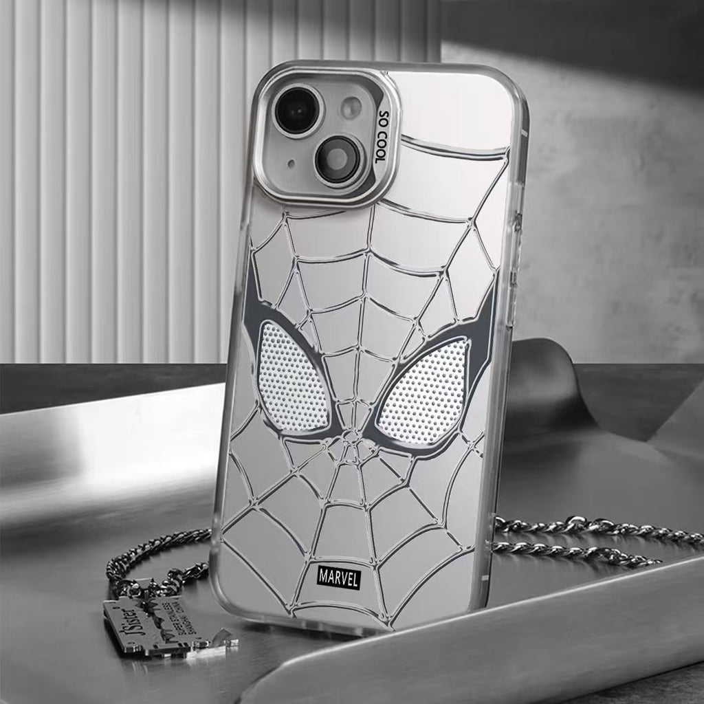 Dark Spider Web Armor Case – Embedded Fade-Proof Design | Non-Slip Precise Fit for iPhone Series