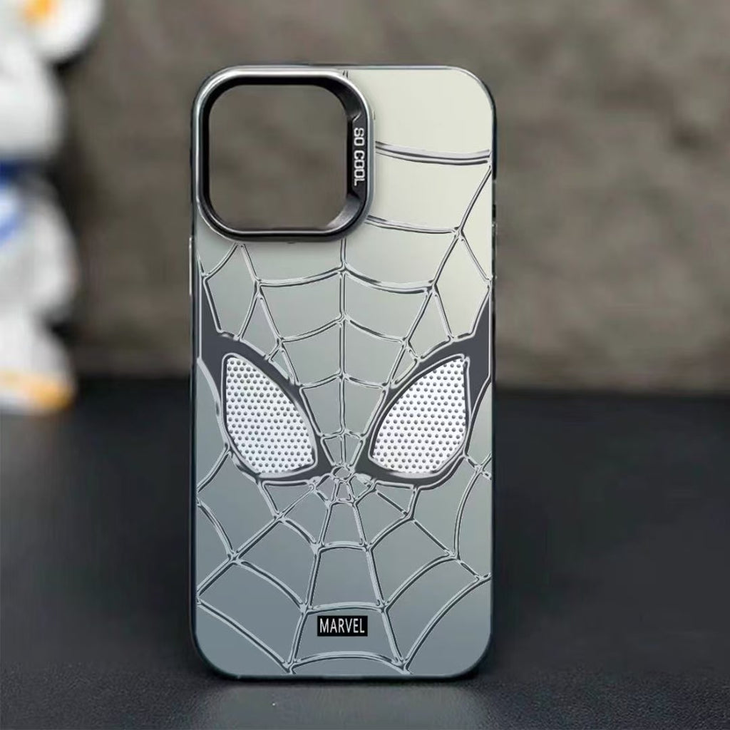 Dark Spider Web Armor Case – Embedded Fade-Proof Design | Non-Slip Precise Fit for iPhone Series