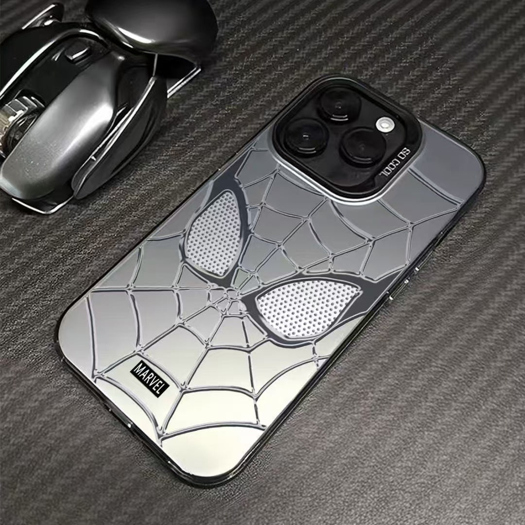 Dark Spider Web Armor Case – Embedded Fade-Proof Design | Non-Slip Precise Fit for iPhone Series
