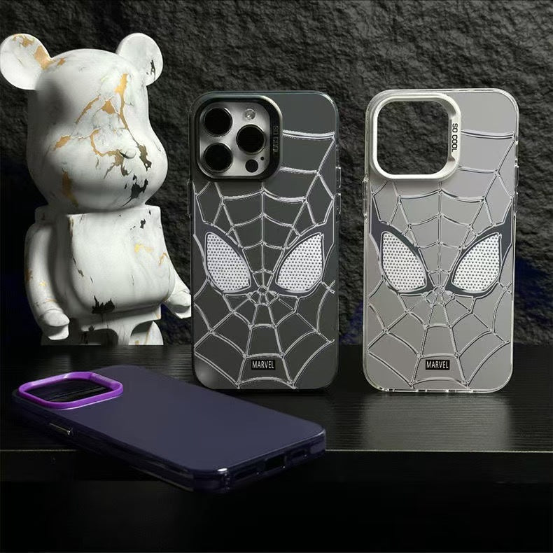 Dark Spider Web Armor Case – Embedded Fade-Proof Design | Non-Slip Precise Fit for iPhone Series