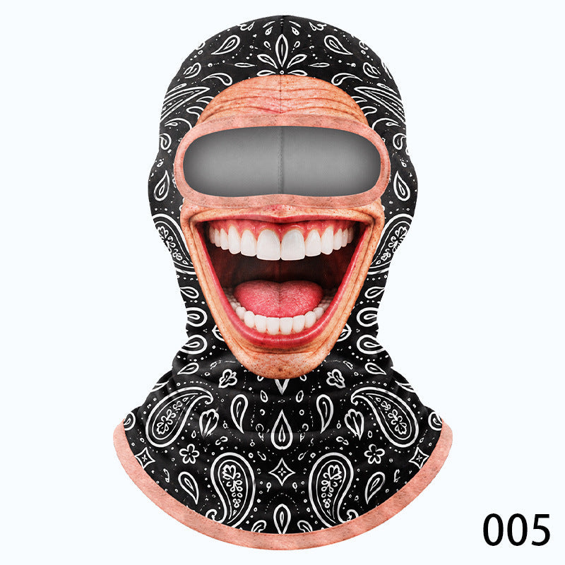 Funny Old Man Balaclava Mask – Realistic 3D-Print Grandpa Face Cover for Skiing, Snowboarding, Halloween & Costume Parties