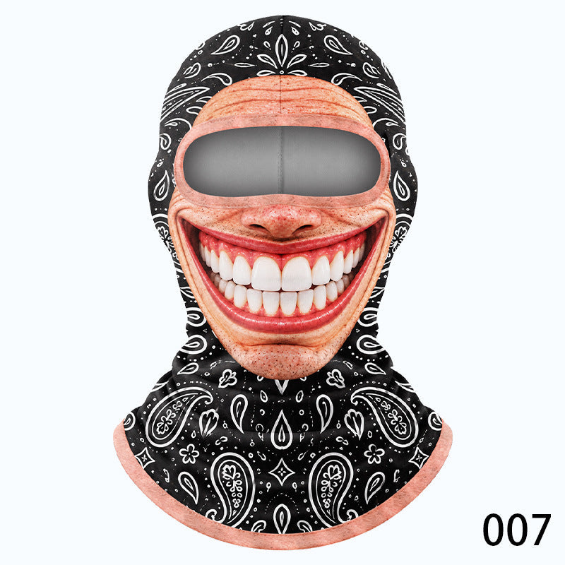 Funny Old Man Balaclava Mask – Realistic 3D-Print Grandpa Face Cover for Skiing, Snowboarding, Halloween & Costume Parties
