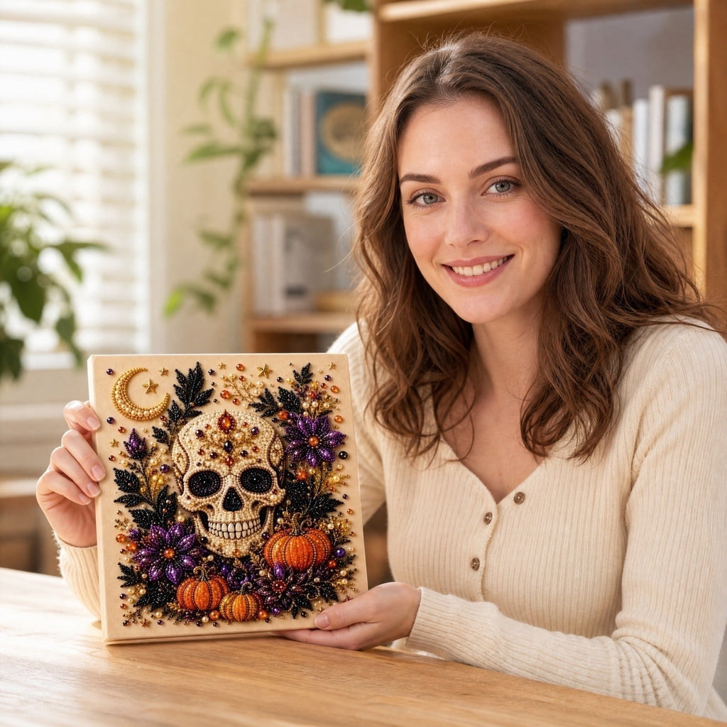 Halloween DIY Pearl Painting Kit.This easy-to-make craft set is perfect for kids and adults to use at parties or for home decoration purposes. It’s also a great gift idea!