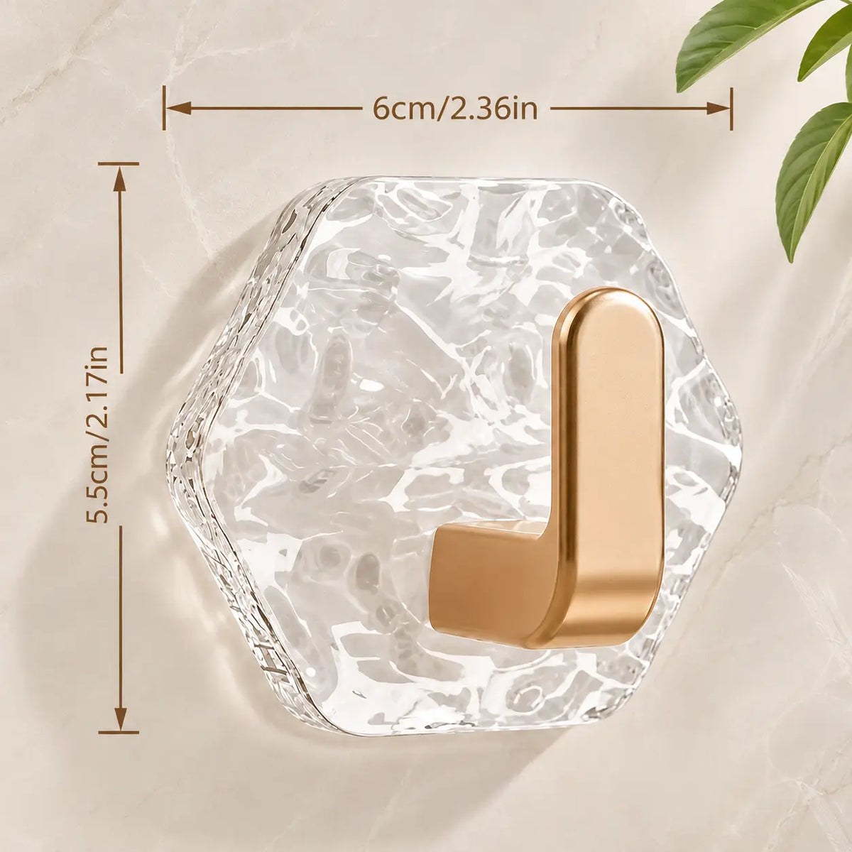 Heavy-Duty Self-Adhesive Hexagonal Hooks – Waterproof Rustproof Wall Hooks for Bathroom, Kitchen & Home Organization