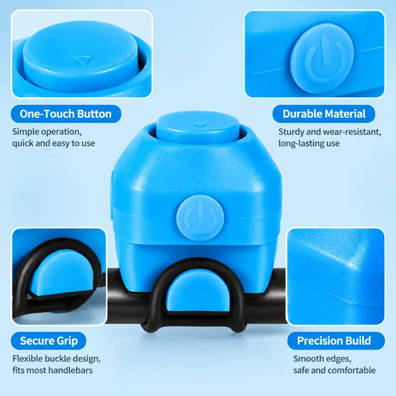 130dB Electronic Bike Bell – 5-Tone IPX5 Cycling Horn