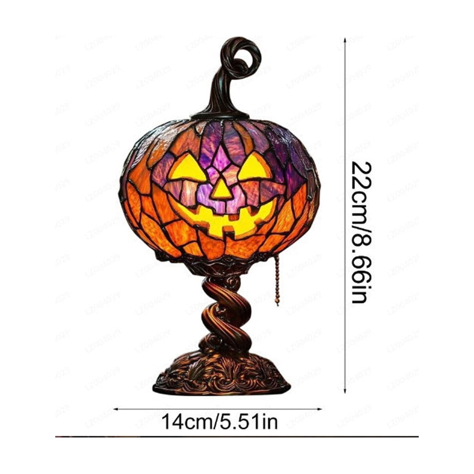 Halloween Decorations Pumpkin Table Lamp, Warm Glow Light Up Halloween Pumpkin Statue Light, Classic Smiling Face Pumpkin Night Light for Mantel Shelf Indoor Halloween Party Home Decor