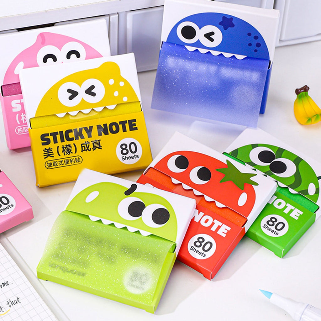 12 Boxes Glitter Transparent Sticky Notes (960 Sheets) | Reusable, No Residue, Strong Hold