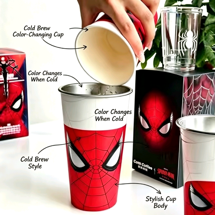 Spider Color Changing Tumbler 500ml/700ml with Lid & Straw