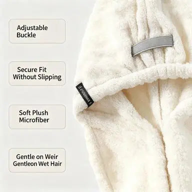 Extra-Thick Microfiber Hair Drying Towel Cap – Large Quick-Dry Hair Wrap