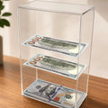 Floating Bill Savings Challenge Box – Clear Acrylic Money Bank