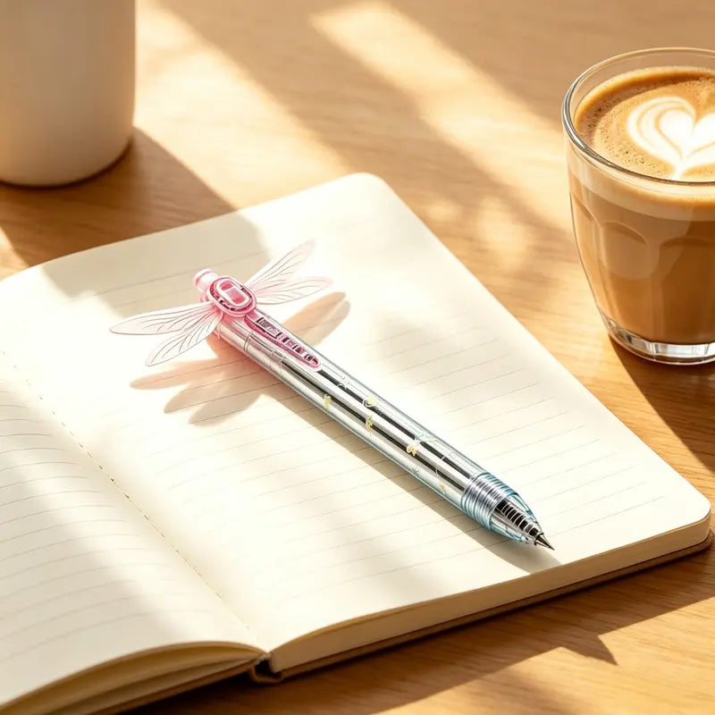 Fluttering Dragonfly Wing Pen – Moving Wing Gradient Writing Pen