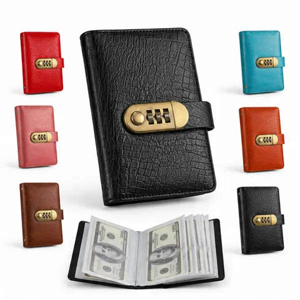 100-Pocket Banknote Collection Album with Lock | Clear Currency Binder for World Money Storage & Display