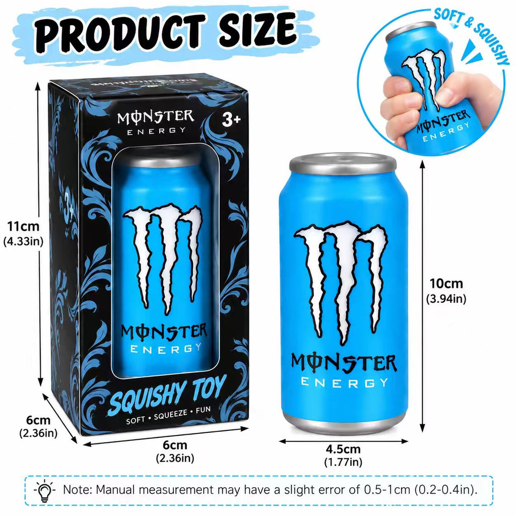 Energy Drink Can Squishy Toy – Soft TPR Squeeze Fidget Toy