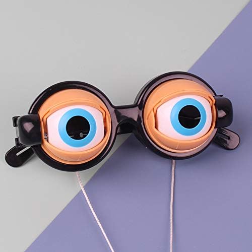 Googly-Eye Novelty Glasses – Funny Moving Eyeball Costume Eyewear for Parties, Halloween, Photos & Pranks