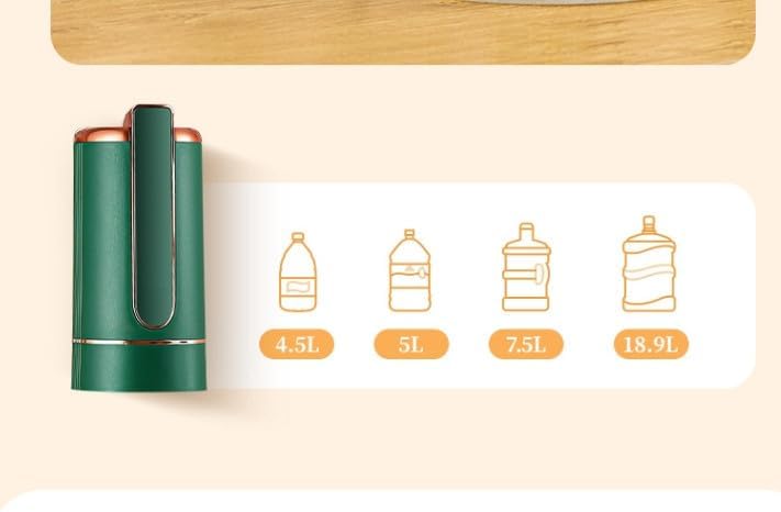 Dispensador de agua plegable de 5 galones, bomba eléctrica para botella de agua con base extraíble para jarra de 1 a 5 galones, dispensador automático de agua para encimera, para caravana, viajes al