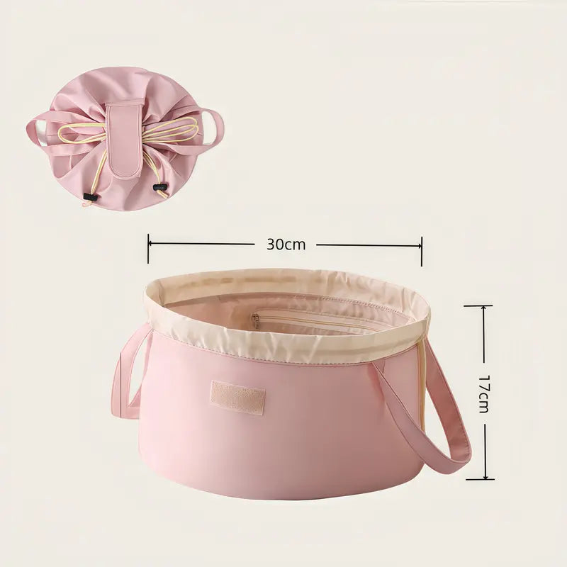 Drawstring Makeup Bag – Large Capacity Travel Cosmetic Organizer