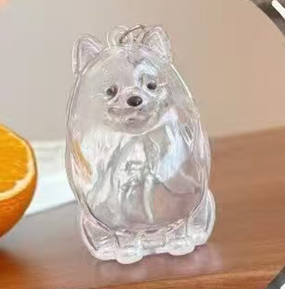 Colector de pelo de perro llavero encanto caja de almacenamiento conmemorativo,Llavero de pelo de mascota,Colgante de cápsula de recuerdo de piel de mascota