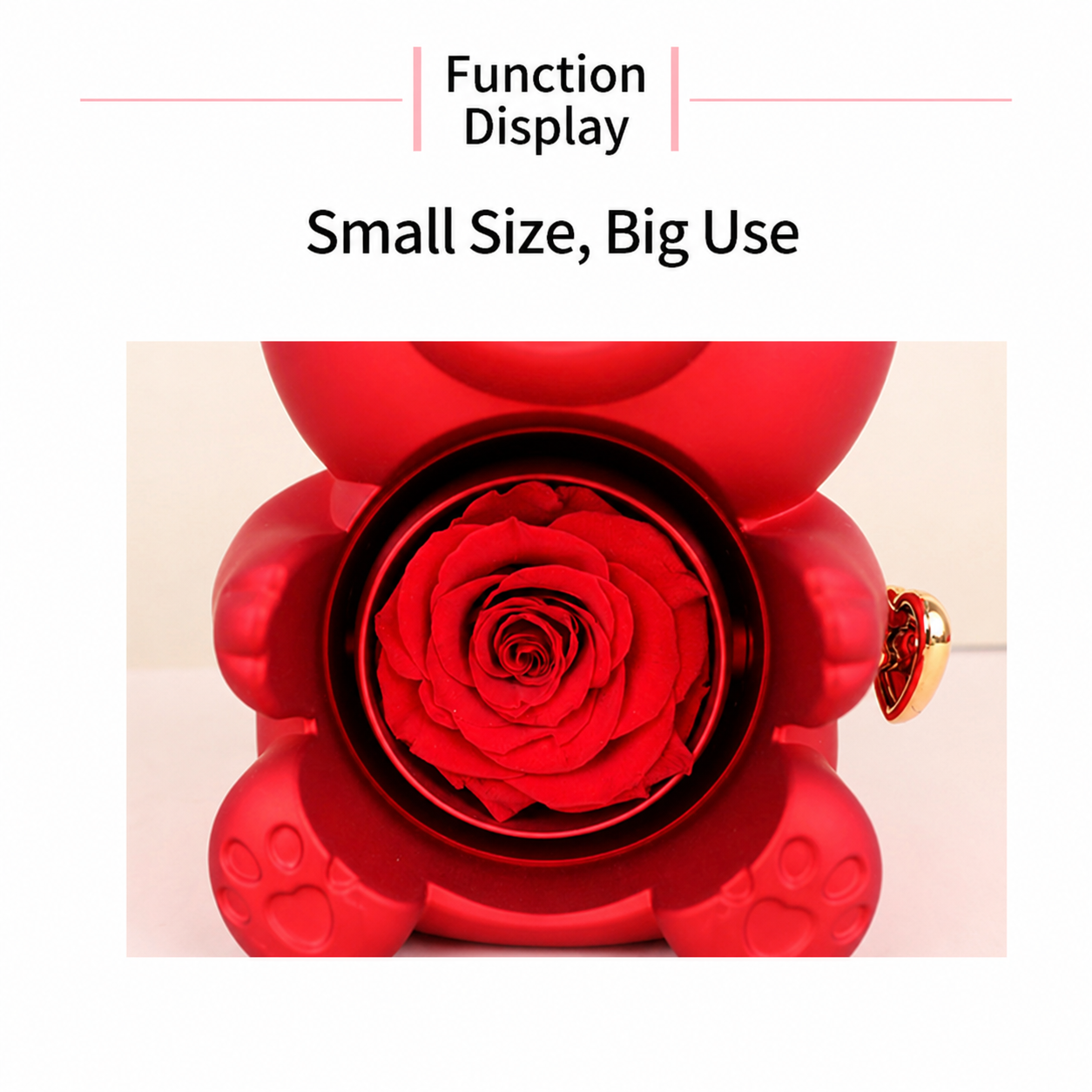 Hug Bear Rose Jewelry Box