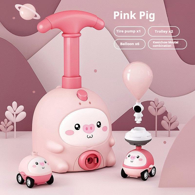 Balloon-Powered Car & Flying Toy Set – Air Pump Launch Playset
